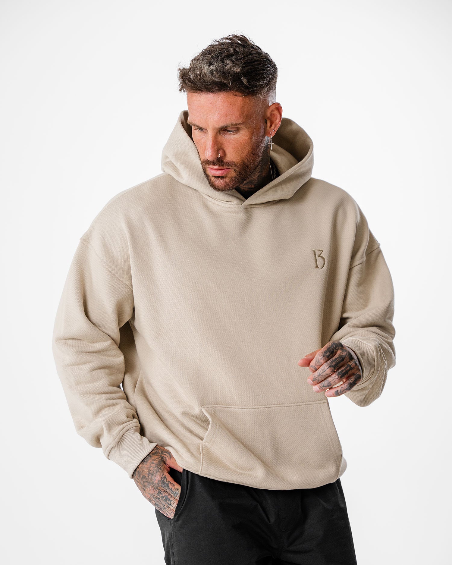 Stone Oversized Hoodie